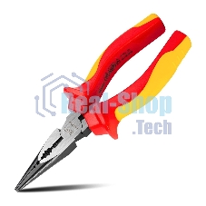 Диэлектрические удлиненные плоскогубцы Deli DL512106 160мм, сталь Cr-V, сертификат VDE для работ под напряжением до 1000 В