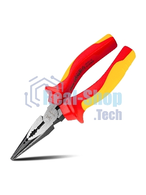 Диэлектрические удлиненные плоскогубцы Deli DL512106 160мм, сталь Cr-V, сертификат VDE для работ под напряжением до 1000 В