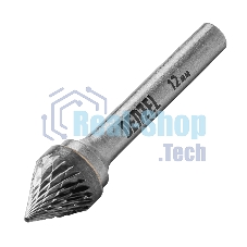 Борфреза по металлу Denzel твердосплавная, зенкер 60 град., тип-J, 12 мм