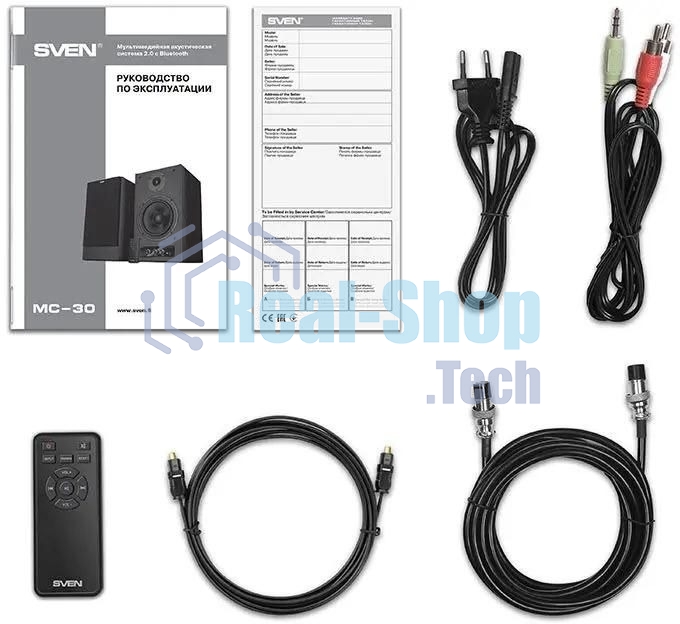 Акустическая система SVEN АС MC-30, черный (200 Вт, Bluetooth, пульт, Optical)