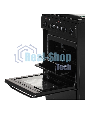 Плита электрическая De Luxe 506004.03Э (кр) 001 черный, конфорок 4 шт, духовка 60 л, 50 см x 85 см x 60 см
