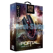 Мышь проводная Qumo Portal M39 черный, 3200 dpi, USB, кнопки - 6