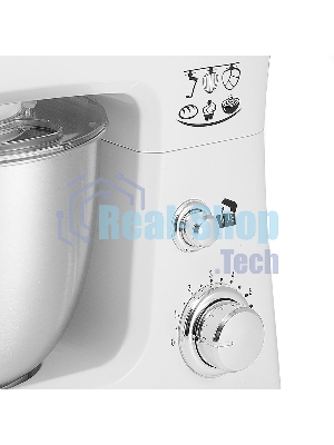 Миксер планетарный Delta LUX DE-7900Р белый с серым: 1000 Вт,чаша из нерж.стали-3,5л (2)