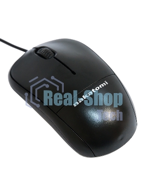 Мышь проводная Nakatomi MON-05U черный, 1000 dpi, USB, кнопки - 3