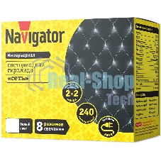 Гирлянда Navigator NGF-N01-240CW-12-2x2m-230-TR-IP20