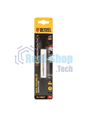 Сверло по металлу Denzel 3 мм, HSS Co-8%