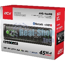 Автомагнитола ACV AVS-946BG, 1 DIN, Bluetooth, USB Type-A, AUX