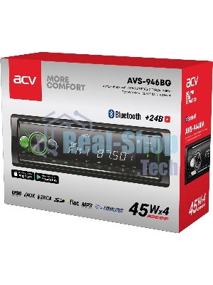 Автомагнитола ACV AVS-946BG, 1 DIN, Bluetooth, USB Type-A, AUX