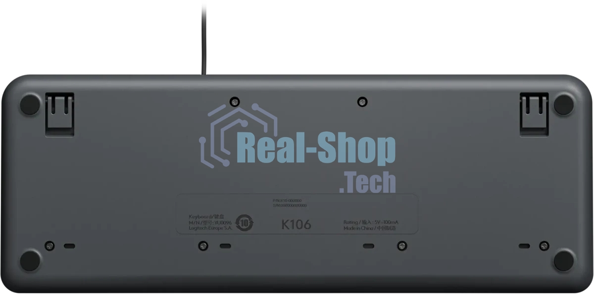Клавиатура Logitech K106 проводная, USB Type-A, чёрный