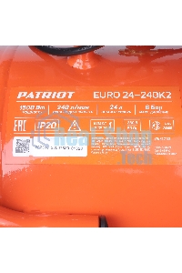 Компрессор поршневой Patriot Optima Euro 24-240K2 масляный 240л/мин 24л 1500Вт оранжевый/черный