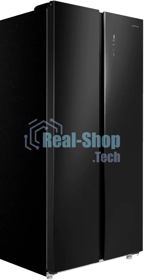 Холодильник Maunfeld MFF177NFB Slim Inverter черный двухкамерный 352/198л морозилка слева, No Frost, Side by Side