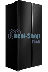 Холодильник Maunfeld MFF177NFB Slim Inverter черный двухкамерный 352/198л морозилка слева, No Frost, Side by Side