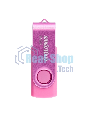 Флешка USB R/W 2.0 Smartbuy 64Gb,Twist Pink (SB064Gb2TWP)
