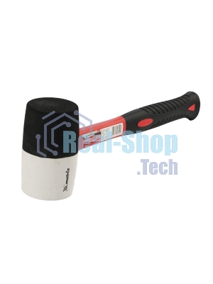 Киянка резиновая Matrix 11172, 680 г, черно-белая резина, фибергласовая рукоятка