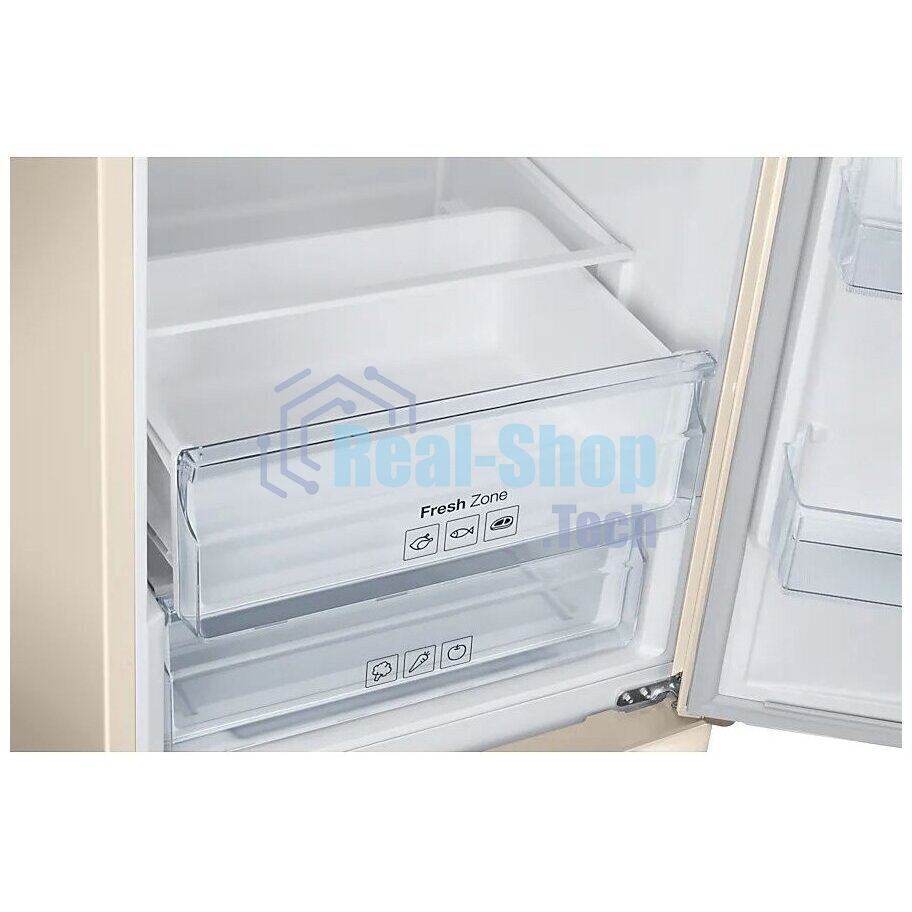 Холодильник Samsung RB37A5200EL/WT бежевый двухкамерный 269/118 л морозилка снизу