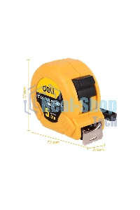 Рулетка Deli DL9025B 5мx25мм Метрическая. Корпус ударопрочный.