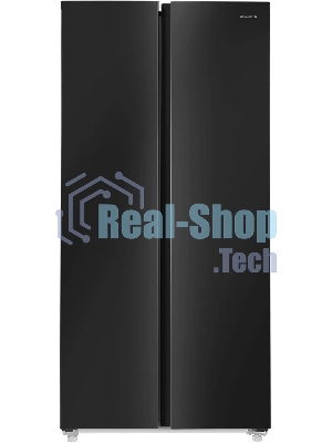 Холодильник Maunfeld MFF177NFBE черный, двухкамерный 263/170л морозилка сбоку, No Frost, Side by Side