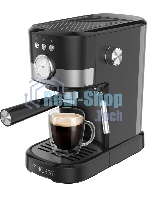 Кофеварка рожковая Energy EN-256R (108169) черный, исп. кофе - молотый, 1,2 л, 1100 Вт, 15 бар