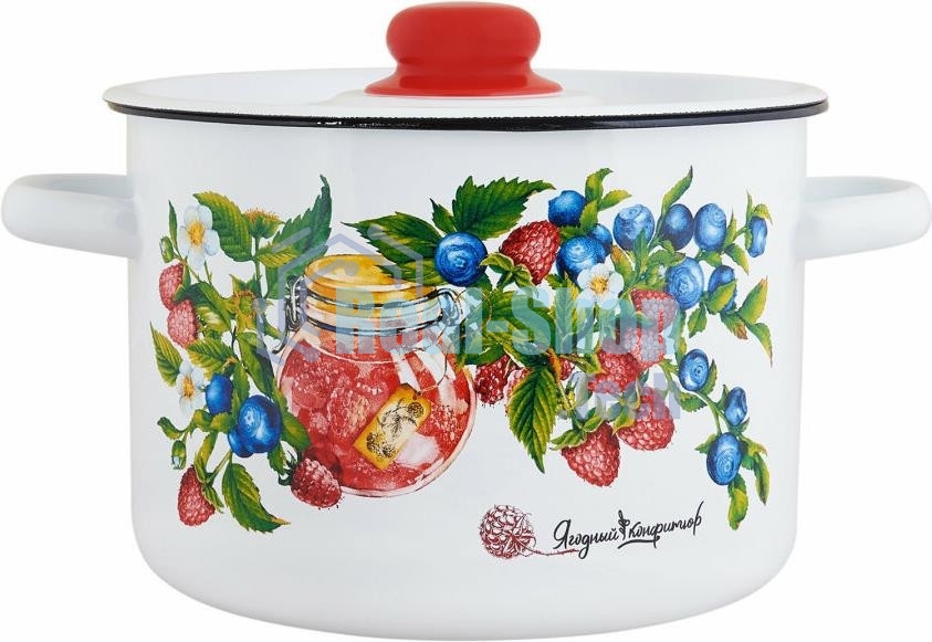 Кастрюля Appetite 1с15с/1 Конфитюр с крышкой, эмалированная сталь 1,5 л