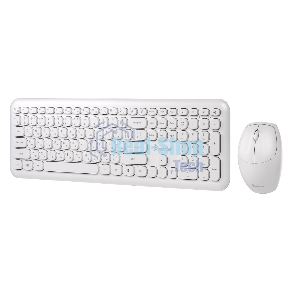 Комплект клавиатура+мышь Smartbuy (SBC-666395AG-W) 666395 белый
