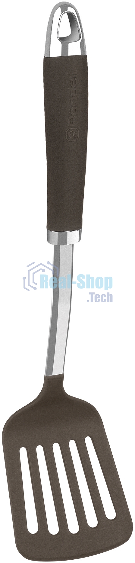 Лопатка для вторых блюд Rondell Mocco RD-1381 коричневый/стальной упак.: картонная подложка