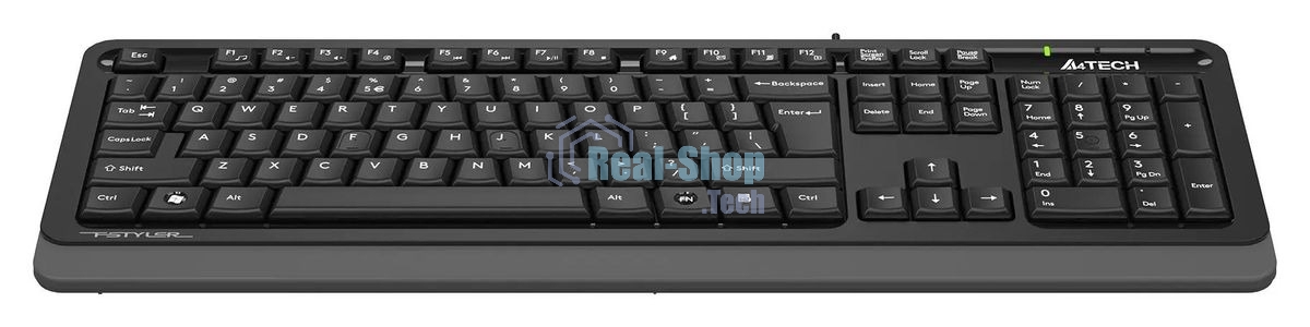 Клавиатура проводная A4Tech Fstyler FKS10, USB, черный/серый