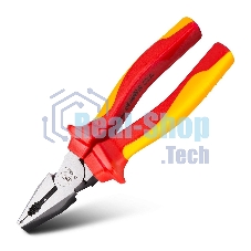 Плоскогубцы Deli DL512007 диэлектрические комбинированные, 180 мм, сталь Cr-V, сертификат VDE для работ под напряжением до 1000 В