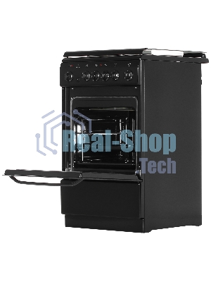 Плита электрическая De Luxe 506004.03Э (кр) 001 черный, конфорок 4 шт, духовка 60 л, 50 см x 85 см x 60 см
