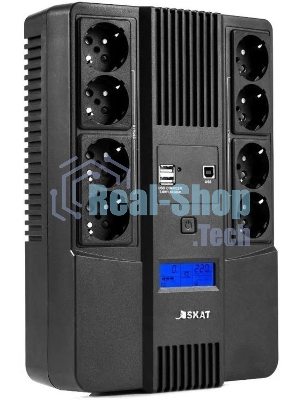 Источник бесперебойного питания Бастион SKAT-UPS 800-AID-IN-1x9-8 / 800 ВА / 480Вт / 4 x CEE 7 (евророзетка)