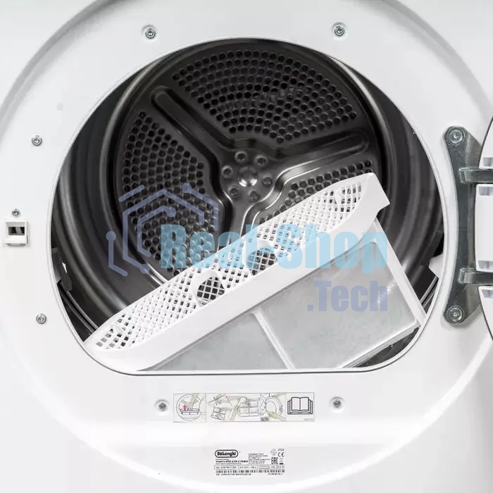 Сушильная машина DeLonghi DTD 8105 C FABIO белый, 8 кг, сушка - конденсационная, программ - 15, 59.6 x 84.5 x 56.3 см