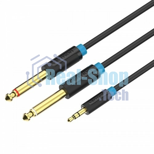 Кабель Vention аудио Jack 3,5 мм M/2Jack 6,5 мм M - 2 м