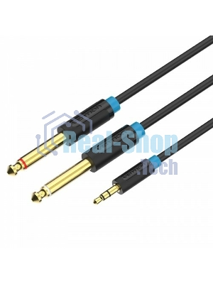 Кабель Vention аудио Jack 3,5 мм M/2Jack 6,5 мм M - 2 м