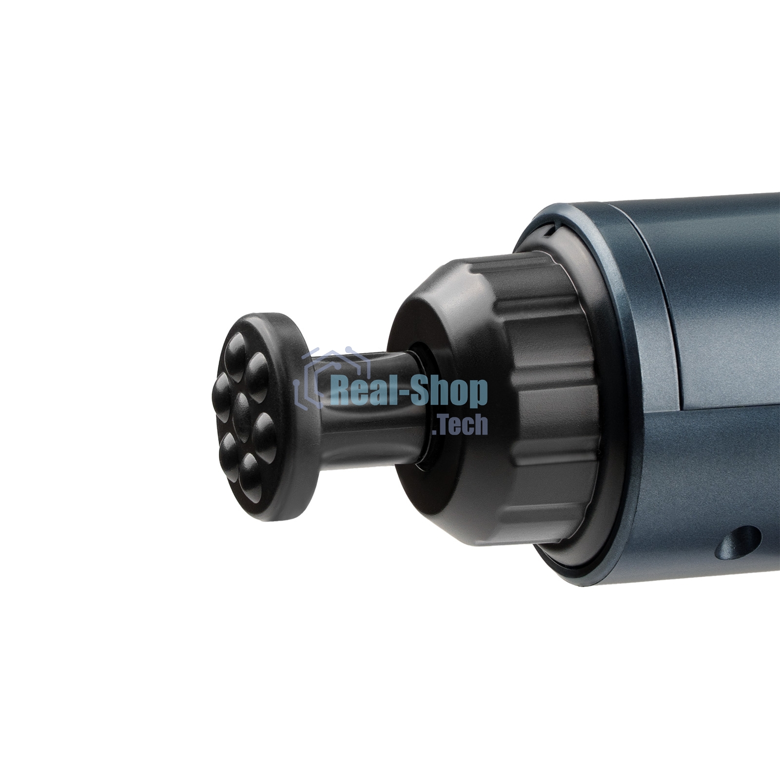 Массажер для тела GALAXY LINE GL 4945, серо-синий, аккумуляторный, 24 Вт, 4 насадки, 99 уровней интенсивности, вр. работы 1,5 ч, 2800~3500 об/мин, LCD-дисплей, таймер 15 мин, сенсорное управление, USB-кабель, Li-Ion аккумулятор емкостью 1500 мА•ч