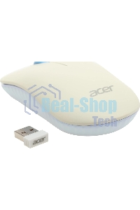 Комплект клавиатура + мышь Acer OCC205 беспроводной USB, 1200 dpi, белый/голубой