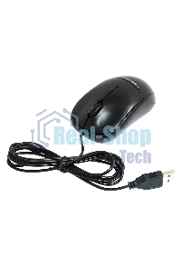 Мышь проводная Nakatomi MON-05U черный, 1000 dpi, USB, кнопки - 3