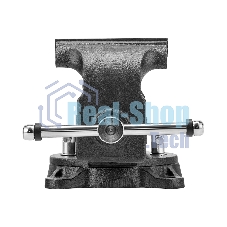 Тиски слесарные Denzel BVH-125, 125 мм, поворотные, стальная направляющая, с наковальней