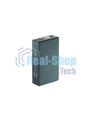 Портативный аккумулятор OLMIO QX-20, 20000mAh, 22.5W, QuickCharge3.0/PowerDelivery, LCD, темно-зеленый