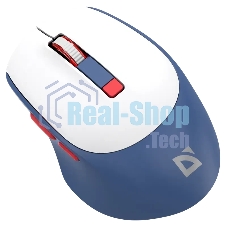 Мышь беспроводная Defender Belsa MB-249 белый/синий, 3200 dpi, радиоканал, Bluetooth, USB, кнопки - 6