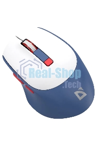 Мышь беспроводная Defender Belsa MB-249 белый/синий, 3200 dpi, радиоканал, Bluetooth, USB, кнопки - 6