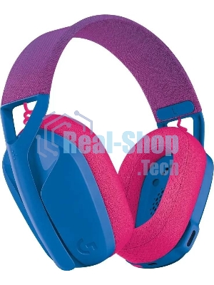 Гарнитура Logitech G435 синий/розовый, беспроводная, Bluetooth/USB, до 18 ч