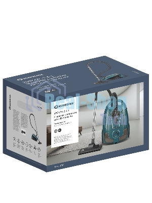 Пылесос Eurostek EVC-3515 синий, 500/2800 Вт, уборка сухая, пылесборник мешок 3,5 л