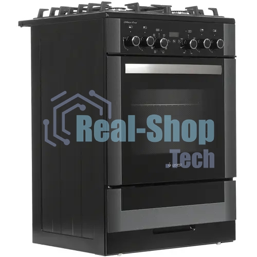 Плита комбинированная Gefest ПГЭ 6502-03 0044 черный, конфорок 4 газовых, духовка 55 л, 60 см x 85 см x 60 см
