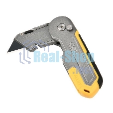 Строительный складной нож с Т-образным лезвием Deli DL007Z в комплекте 6 лезвий, сталь SK2, рукоятка из цинкового сплава