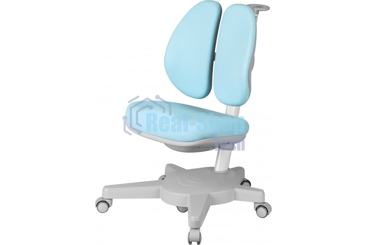 Кресло детское Cactus CS-CHR-3604BL голубой крестов. пластик серый