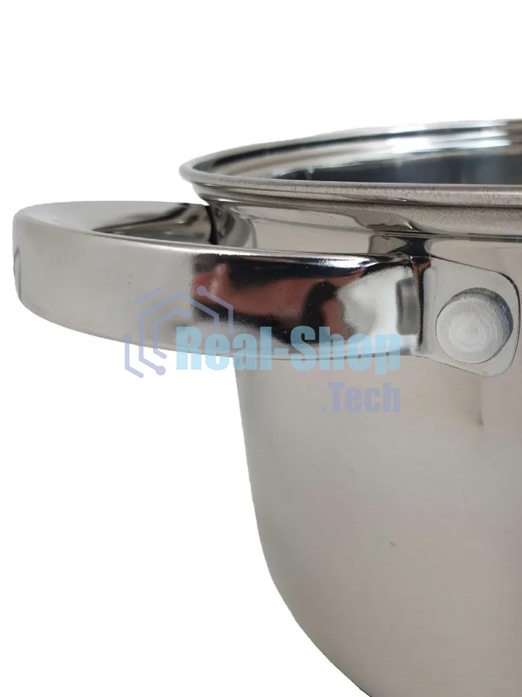 Кастрюля WEBBER BE-157/2 из нержавеющей стали со стеклянной крышкой d=20; 3.5 л (12)