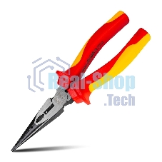 Диэлектрические удлиненные плоскогубцы Deli DL512108 200мм, сталь Cr-V, сертификат VDE для работ под напряжением до 1000 В