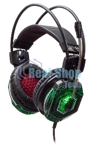 Наушники с микрофоном Oklick HS-L500G черный 2.2м мониторы оголовье