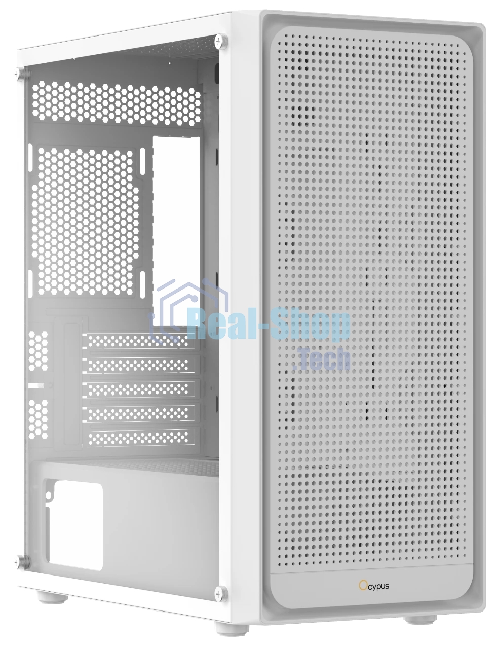 Компьютерный корпус Ocypus Gaммa C50 без БП белый (Gaммa-C50-WHG000XX-GL)