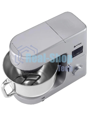 Миксер Vitek VT-PM0550 серебристый, стационарный, 2000 Вт, 6.2 л, 6 скоростей