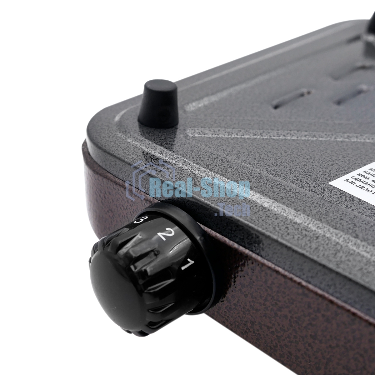 Плита настольная электрическая Centek CT-1508 Siberia коричневый, 1 кВт, ТЭН, конфорки - 1, эмаль, поворотные переключатели